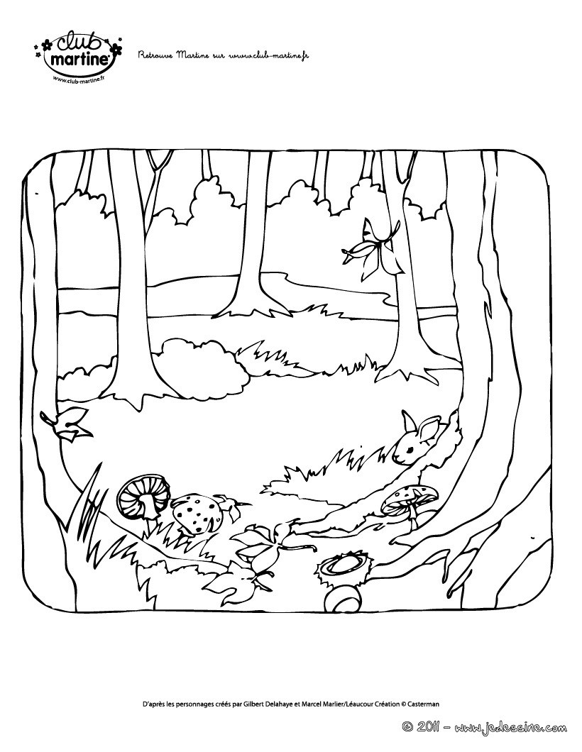 dessin à colorier magique automne cp