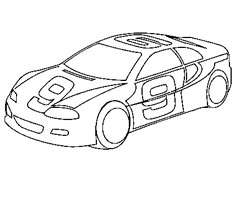 dessin à colorier d'automobile
