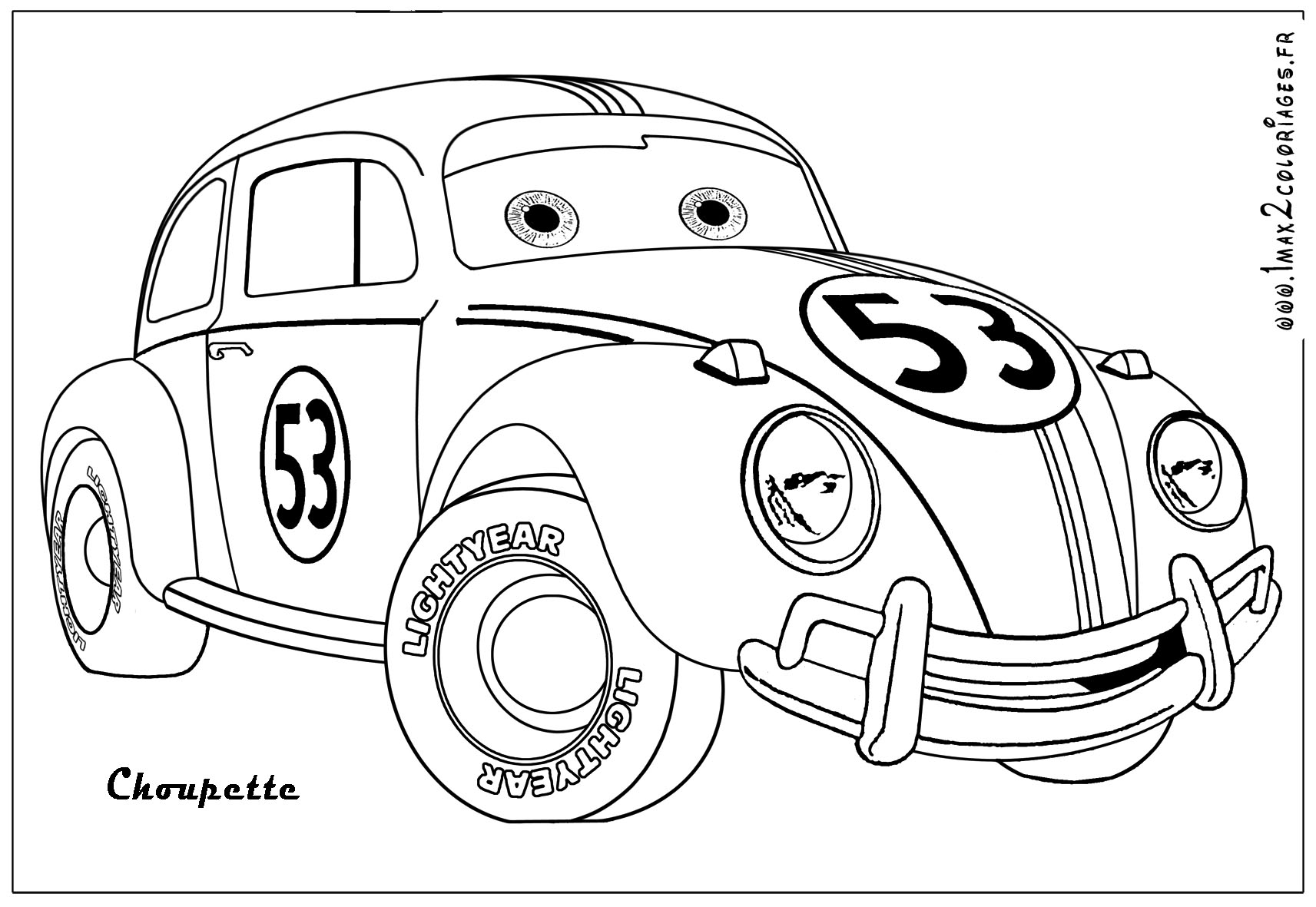 Coloriage De Voiture Gratuit