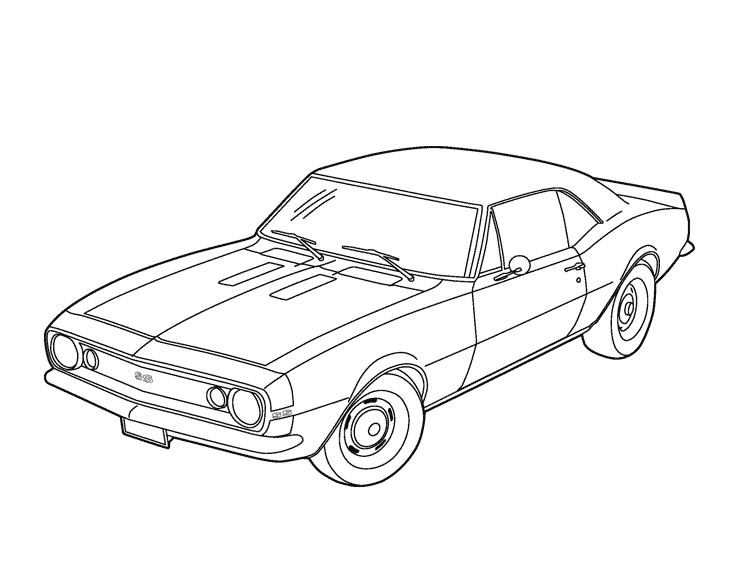 coloriage à dessiner automobile course