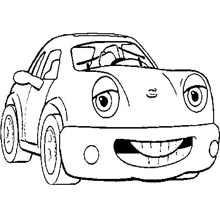 dessin  colorier cars hugo l'escargot