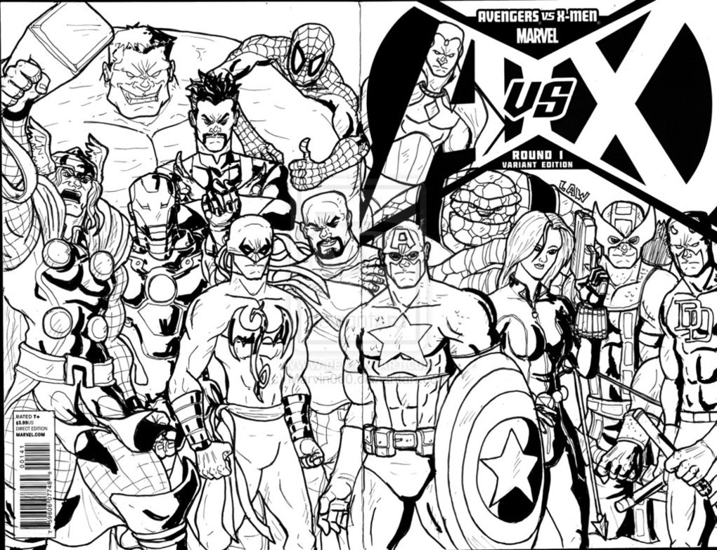 dessin coloriage avengers