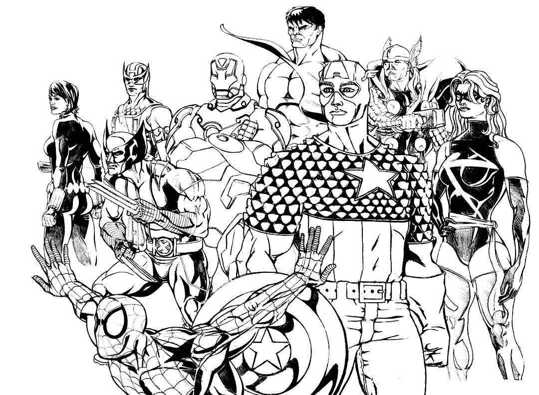 cahier coloriage  dessiner avengers