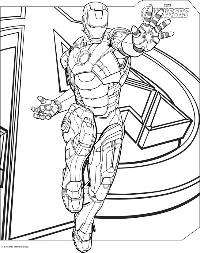 coloriage avengers imprimer