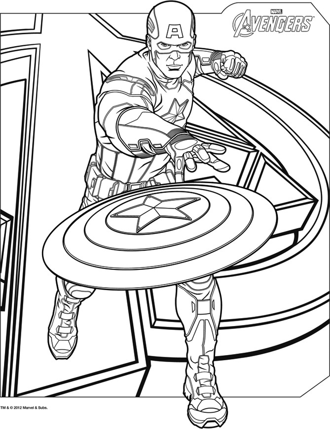 coloriage à imprimer avengers