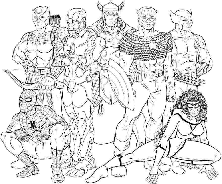 coloriage  dessiner de avengers gratuit