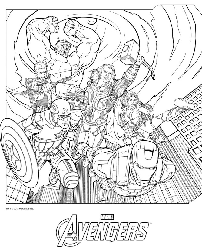 coloriage  dessiner online avengers