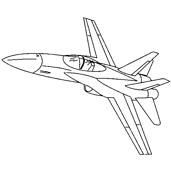 coloriage avion de chasse a imprimer