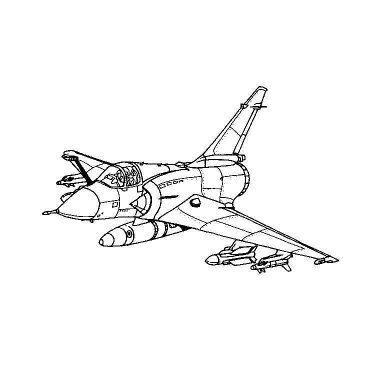 coloriage avion de chasse a imprimer