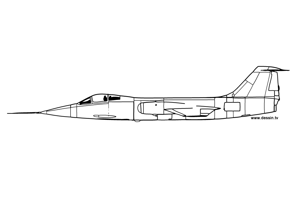 coloriage avion de chasse a imprimer