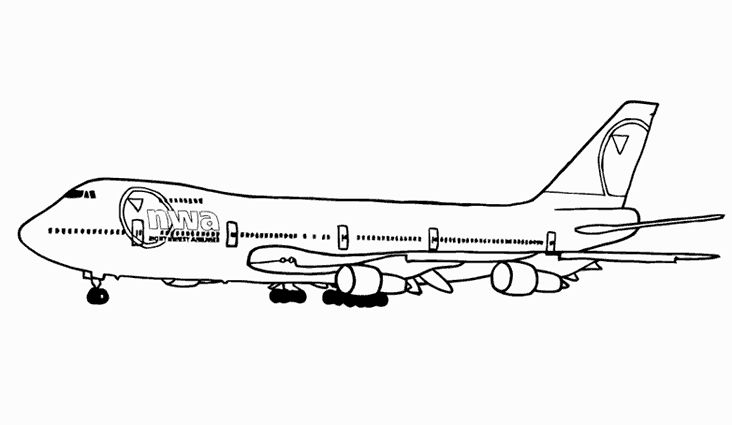 8 dessins de coloriage Avion Facile à imprimer