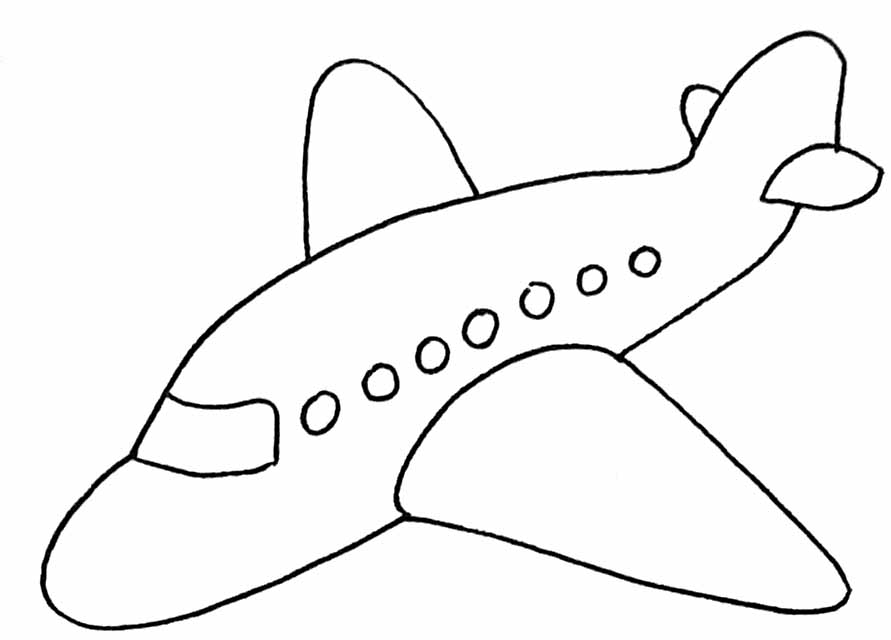 coloriage avion facile