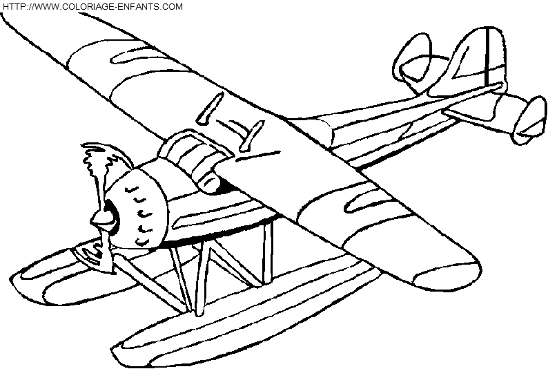 coloriage avion gratuit