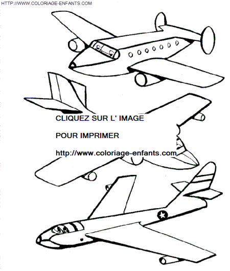 coloriage à dessiner avion avec banderole