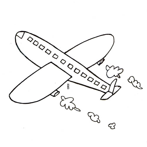 modele dessin a colorier avion