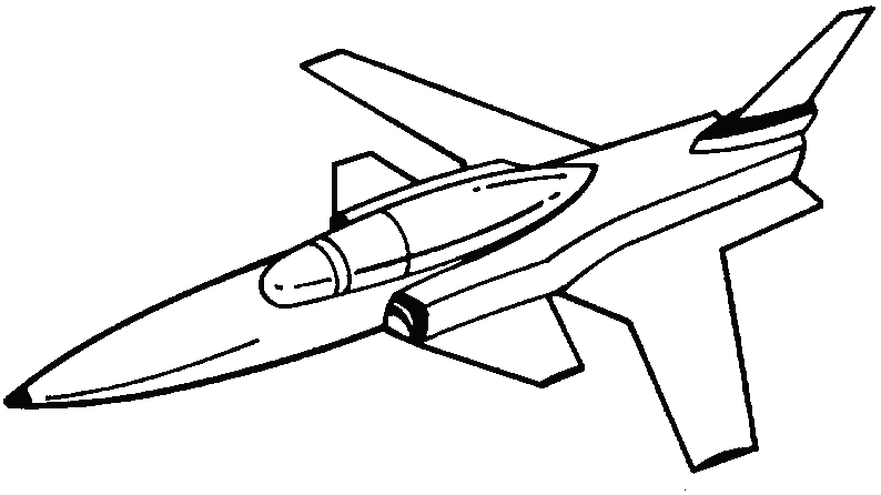 dessin à colorier avion facile