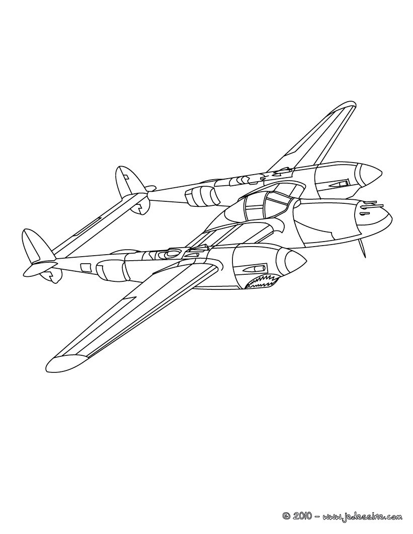 coloriage à dessiner avion maternelle