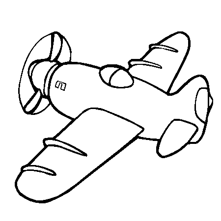 coloriage à dessiner à imprimer avion de chasse