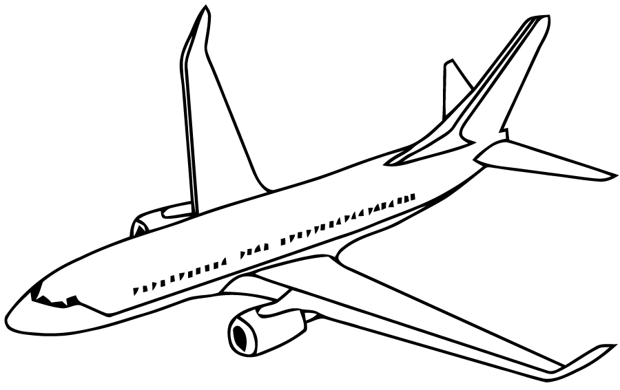 dessin à colorier avion airbus a380