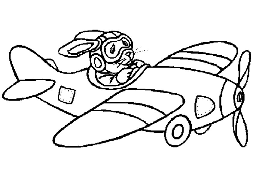 dessin à colorier avion de guerre