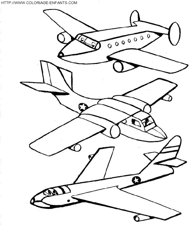 coloriage à dessiner avion rafale