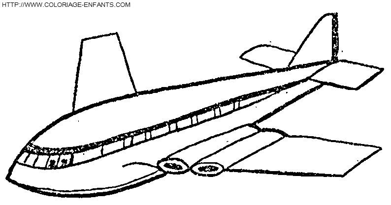 coloriage avion en papier