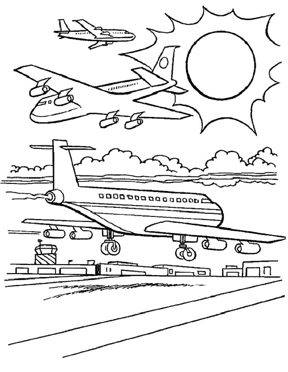 coloriage avion course