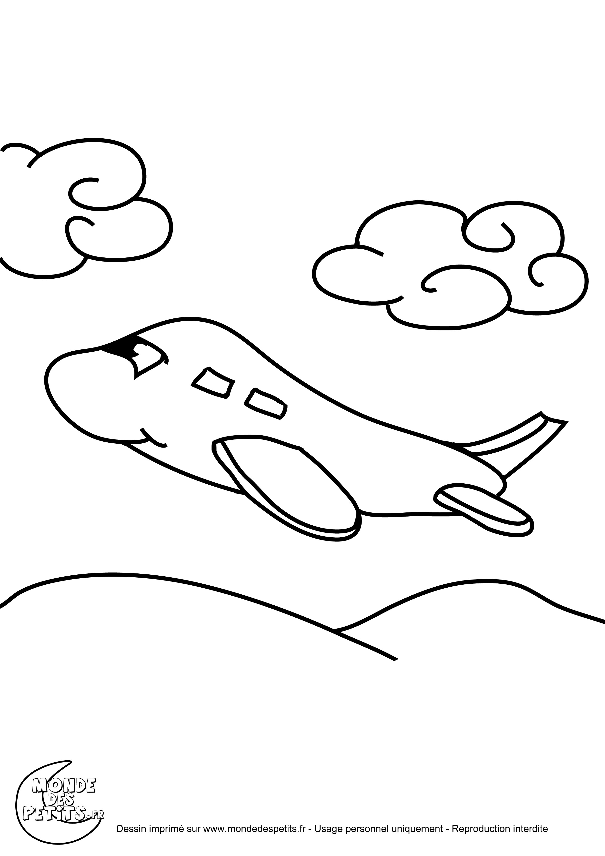dessin à colorier avion hot wheels