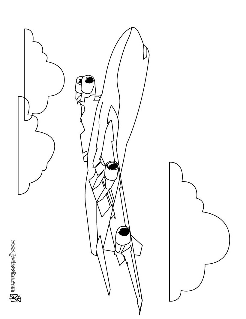 coloriage a imprimer avion de combat