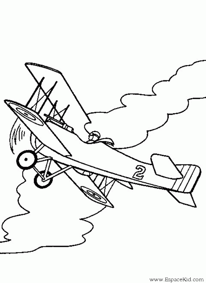coloriage à dessiner avion à imprimer