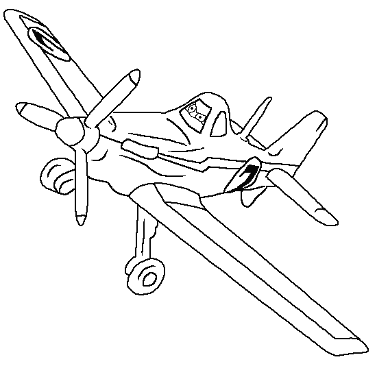 avion pour dessin � colorier