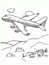 dessin à colorier avion biplan