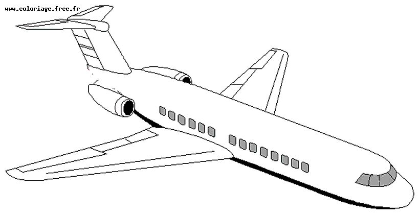 dessin à colorier avion de chasse en ligne