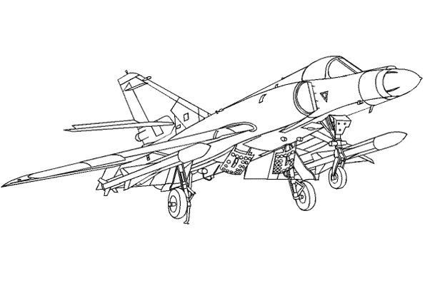 coloriage à dessiner avion de police