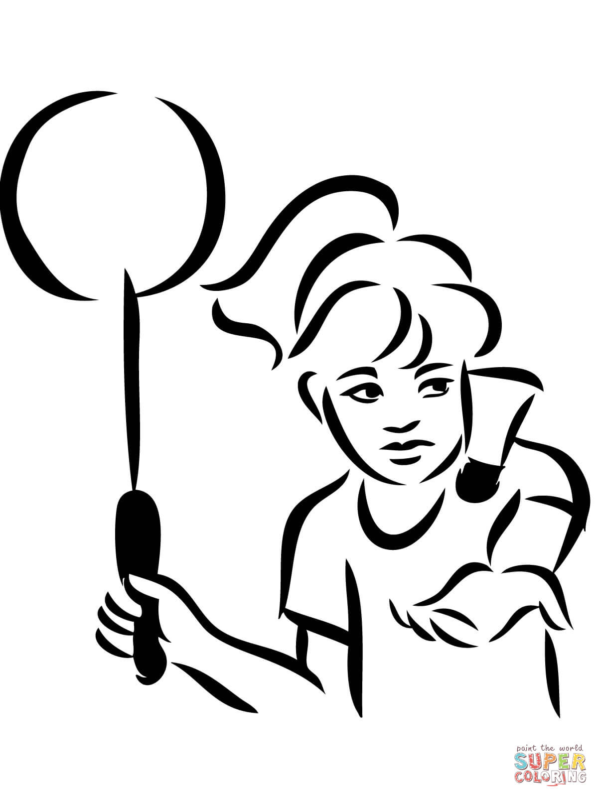 coloriage  dessiner de  badminton 