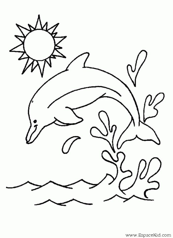 dessin à colorier baleine