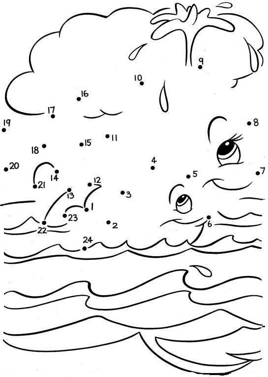 coloriage à dessiner baleine petite section