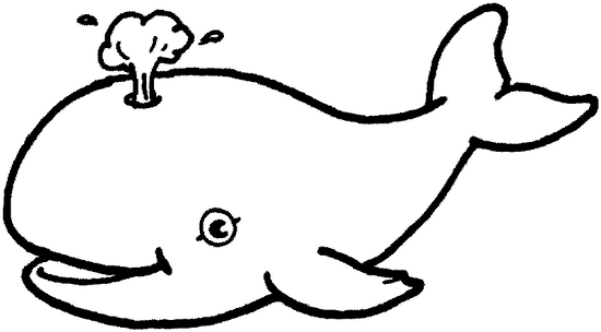 dessin à colorier de baleine bleue a imprimer