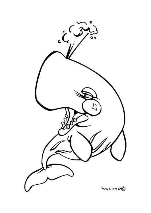 Coloriage Baleine à colorier - Dessin à imprimer coloriage à dessiner skylanders baleine