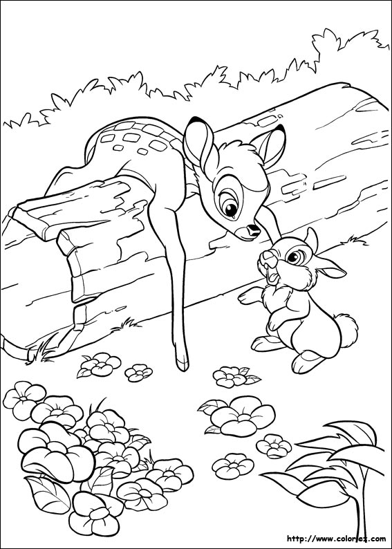 coloriage bambi à imprimer gratuit