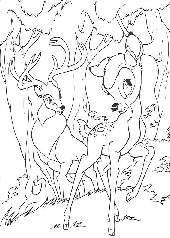 coloriage magique bambi