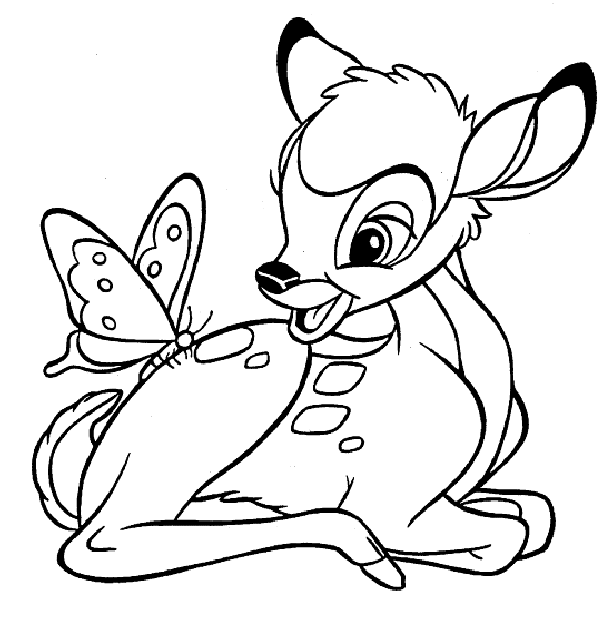 dessin bambi à imprimer