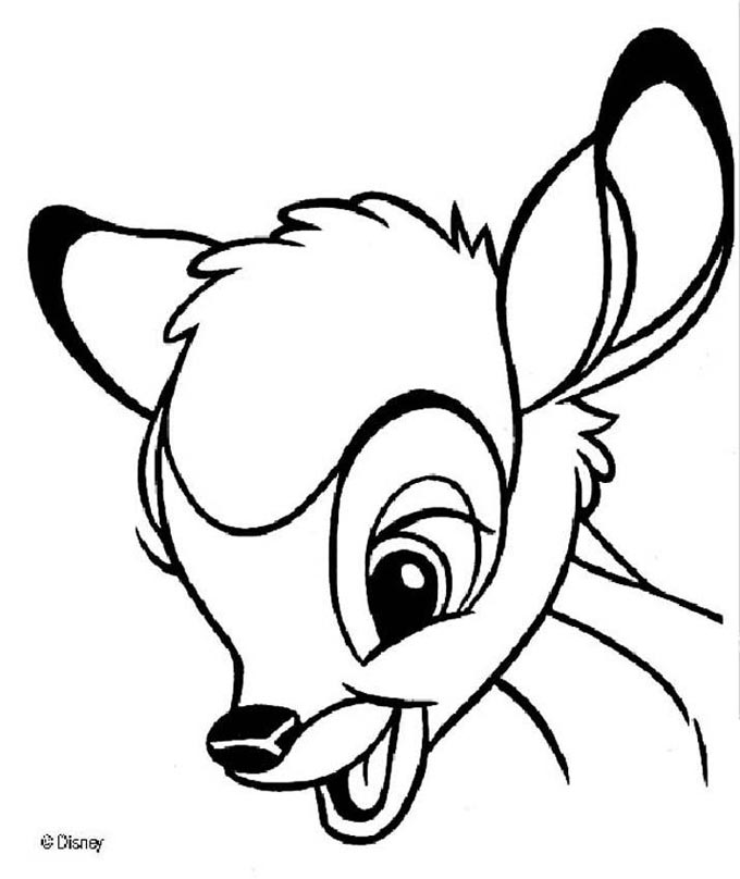 coloriage a dessiner bambi en ligne