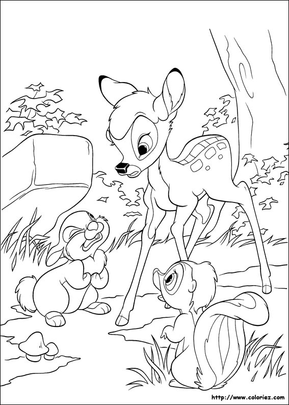 dessin bambi imprimer