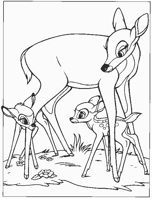 dessin  imprimer bambi