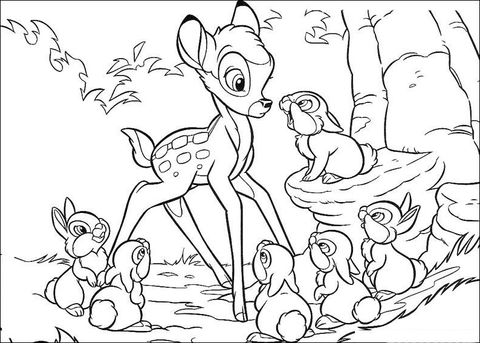 imprimer dessin bambi