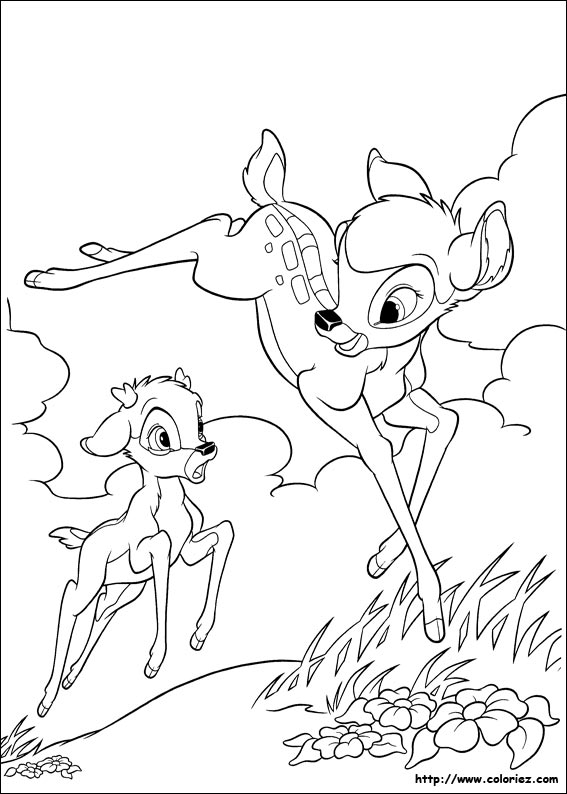 coloriage  dessiner bambi 1