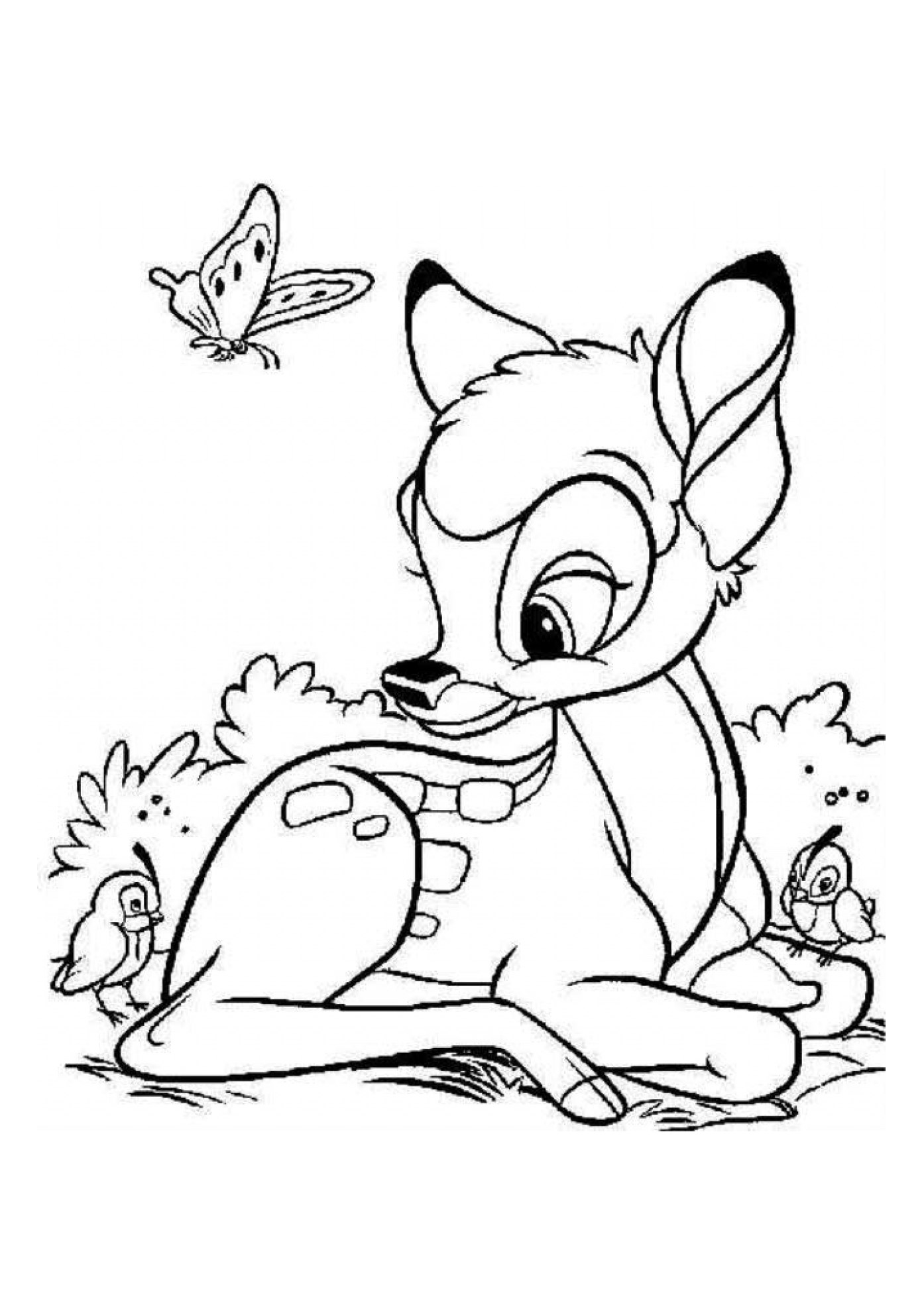 coloriage bambi et son papa