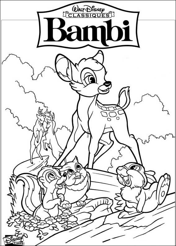 dessin bambi et ses amis