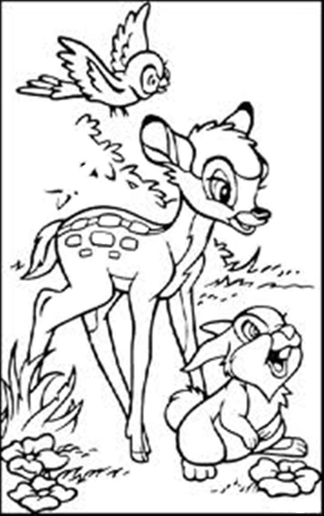 coloriage à imprimer bambi